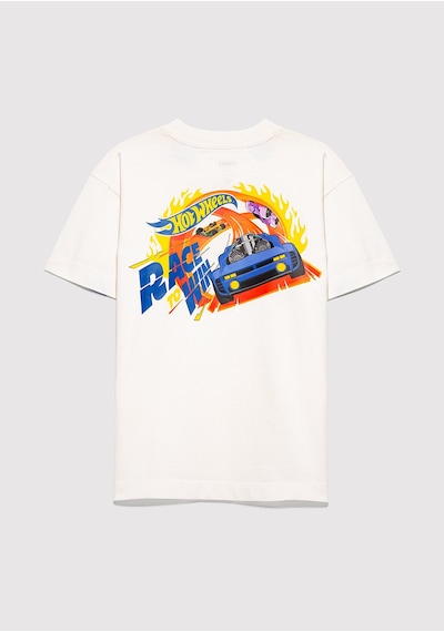 Mavi - Hot Wheels Baskılı Ekru Tişört 6610428-70057