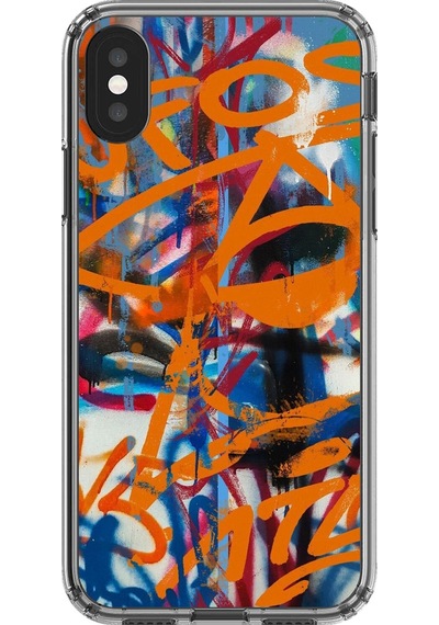 Apple Uyumlu iPhone Xs Şeffaf Kılıf Graffiti 2 Tasarımlı