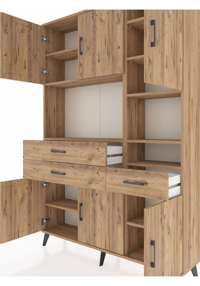 Arges Dolap 10 Raflı 3 Çekmeceli 6 Kapaklı 132x30x195 Çam-çam/çam Atlas Çam/atlas Çam Arges Dolap 10 Raflı 3 Çekmeceli 6 Kapaklı 132x30x195 Çam-çam/çam Atlas Çam/atlas Çam
