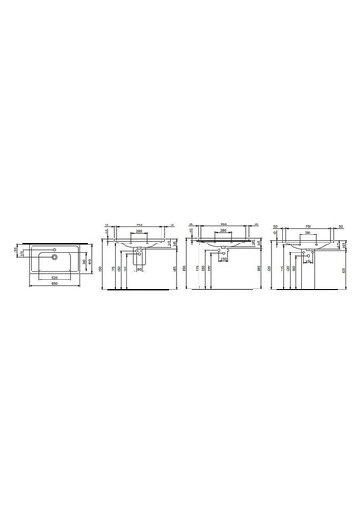 Bocchi 1008-010-0326 Tao Pro Etajerli Lavabo 85 CM - Safir Mavi