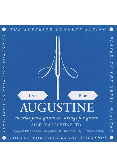 Augustıne 650437 Blue Set Klasik Gitar Teli Yüksek Tansiyon İle Güçlü Ve Parlak Ses Kristal Naylon Tizler Profesyonellerin Tercihi