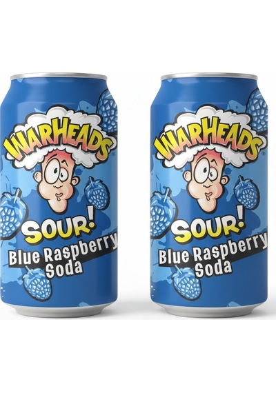 Warheads Sour Blue Raspberry Soda - Ekşi Yaban Mersini Ve Ahududu Aromalı Gazlı İçecek 330ml 2 Adet