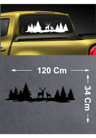 Avcı Kamp Doğa Sticker - 4x4 Off Road Adventure Kamp Sticker - 00046 120x34cm