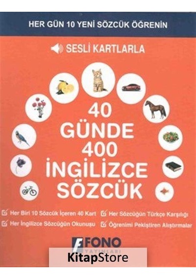 40 Günde 400 Ingilizce Sözcük Kelime Kartı