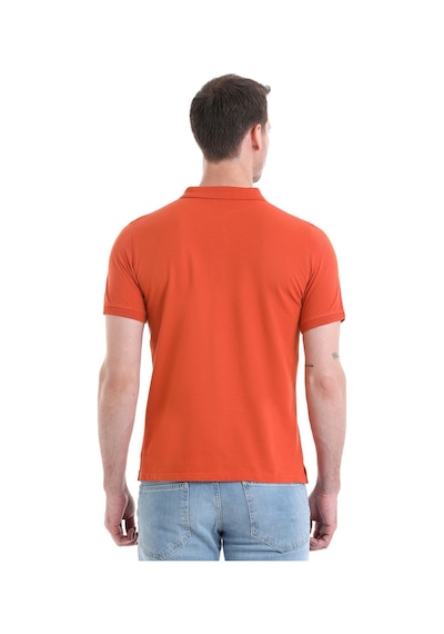 Hatemoğlu Kiremit Regular Fit %100 Pamuk Kıvrılmaz Polo Yaka Tişört