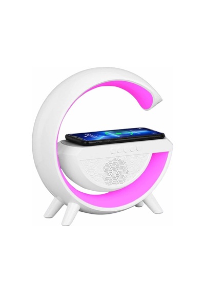 Bluetooth - 895 - Hoparlör G Şekli Atmosfer Akıllı Rgb Lamba Wireless - Flzdgnkr - Kablosuz Şarj