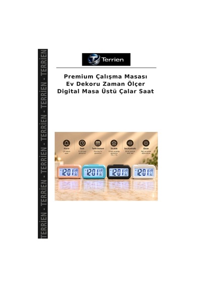 Premium Çalışma Masası Ev Dekoru Zaman Ölçer Digital Masa Üstü Çalar Saat Çok Renkli