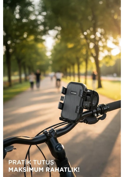 Telefon Tutucu 2si1 Arada Bisiklet Motosiklet Ve Scooter Telefon Tutacağı Jx067 Siyah Diğer