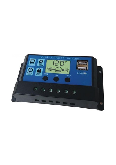 Pwm 30A Solar Şarj Regülatörü 12 V 24 V Lcd Ekran Çift Usb
