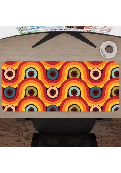 Retro 60 Lar Desenleri Oyuncu Gaming Mouse Pad Kauçuk Kaymaz Taban Mousepad V1, 70x30 Xl