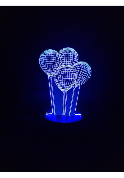 3d Figürlü Gece Lambası Çok Renkli
