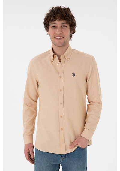 U.s. Polo Assn. Erkek Camel Gömlek Basic 50306338-vr015 Camel
