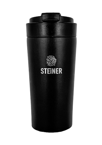 Steiner Paslanmaz Çelik Termos 380 Ml Mat Siyah Sıcak Ve Soğuk