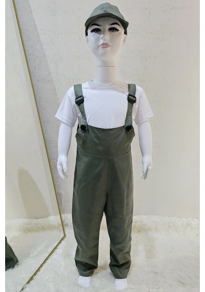 Bahçıvan Tulum Ve Şapka Set Haki Haki
