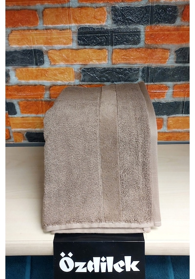 Özdilek Svv Border Kalın Ve Süper Emici Yeni Seri Banyo Havlusu 76x147 - Light Brown A.kahve