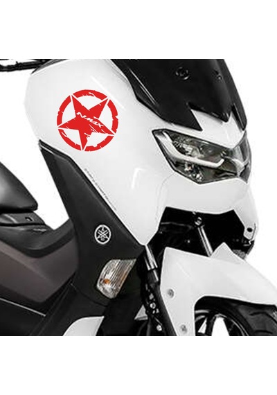Deeb Army N-Max Yıldız Sticker Etiket Mat Kırmızı 2 Adet