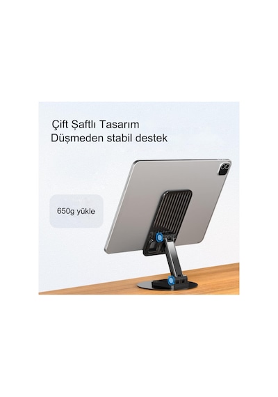 Genel Markalar İphone, İpad, Xıaom Samsung Huavei Telefon Ve Tabletler İçin Uyumlu Çok Amaçlı 360 Dönebilen Stand Siyah