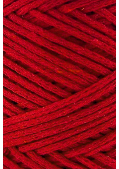 Premium Koton Pamuk Makrome İpi 2mm Cotton Zincir Makrome Çanta İpi Supla İpi Koton İp Kırmızı