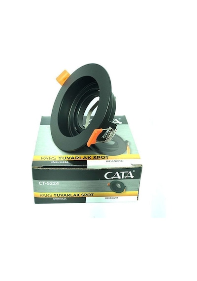 Cata CT-5224 Siyah Yuvarlak Boş Spot Kasası Pars