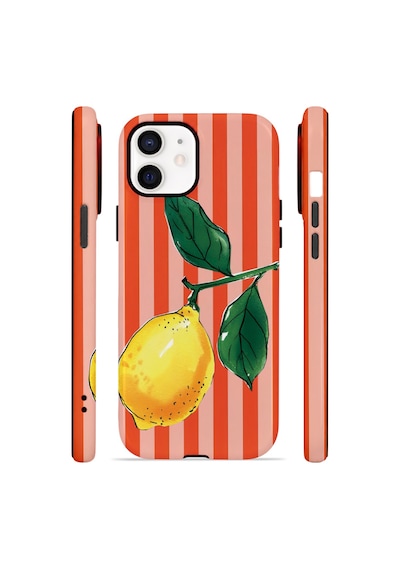 Apple iPhone Uyumlu 11 Vorian Çift Katmanlı Kılıf Sicilian Lemon Red Stripe