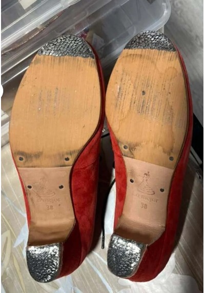 Bitangosu "flamenkonun Ateşi" Flamenko Ve Dans Ayakkabısı 5.5 Cm Topuk Boyu - Kırmızı/siyah Biyeli, Ahşap Ve Çivili Taban Kırmızı Kadife Bitangosu "flamenkonun Ateşi" Flamenko Ve Dans Ayakkabısı 5.5 Cm Topuk Boyu - Kırmızı/siyah Biyeli, Ahşap Ve Çivili Taban Kırmızı Kadife