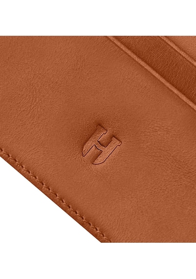 Helmbrook London Elton Erkek Taba Plus Color Deri İnce Tasarım Çok Bölmeli Rfid Korumalı Kartlık Taba