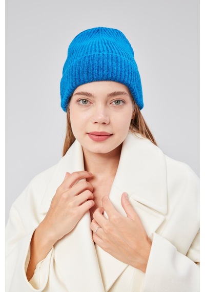 Derikem Basic Şık Standart Lüks Unisex Tiftik Bere Mavi