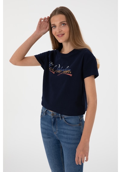 U.S. Polo Assn. Kadın Lacivert Bisiklet Yaka Tişört 50299735-VR033