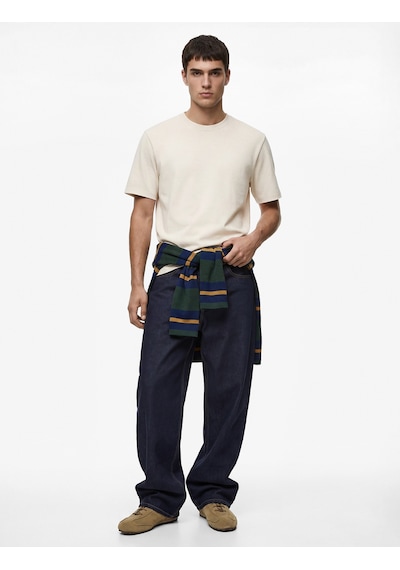 Koton Pamuklu Regular Fit Kısa Kollu Basic Bisiklet Yaka Tişört Ekru 6sam10241mk Ekru