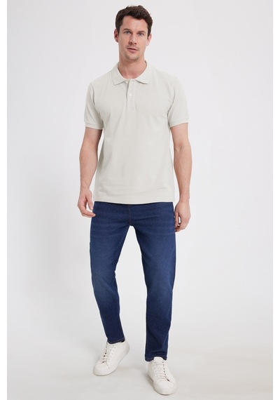 Tudors Erkek Slim Fit Dar Kesim %100 Pamuk Kısa Kollu Polo Yaka Yeşil Tişört-50261