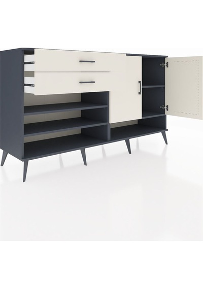 Hyperion Konsol 4 Raflı 2 Çekmeceli 2 Kapaklı 176x44x99 Antrasit- Antrasit-aytaşı Hyperion Konsol 4 Raflı 2 Çekmeceli 2 Kapaklı 176x44x99 Antrasit- Antrasit-aytaşı