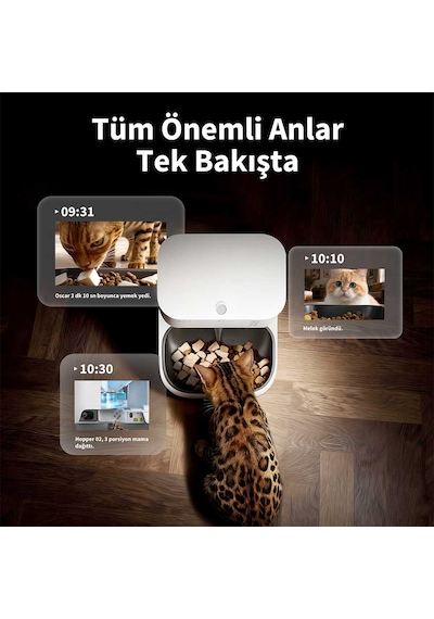 Petkit Yumshare Kameralı Çift Hazneli Akıllı Mama Kabı 2 Resmi Distribütör Garantili