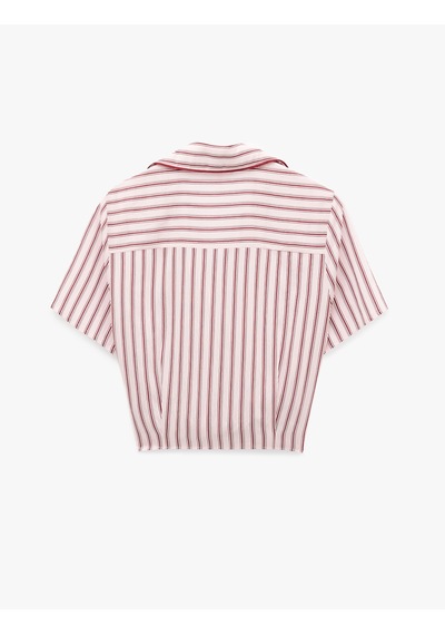 Koton Koton X Melis Ağazat - Kısa Kollu Önden Bağlamalı Taş İşlemeli Çizgili Crop Gömlek Pınk Strıpe 6sak60388pw Pembe Çizgili Koton Koton X Melis Ağazat - Kısa Kollu Önden Bağlamalı Taş İşlemeli Çizgili Crop Gömlek Pınk Strıpe 6sak60388pw Pembe Çizgili