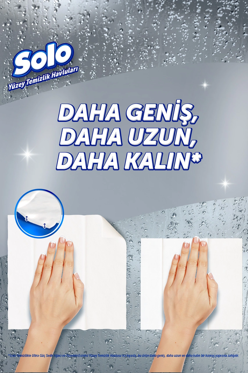 Aquablock Cam Yüzeylere Özel Temizlik Havlusu 3'lü 90 Yaprak Tekli