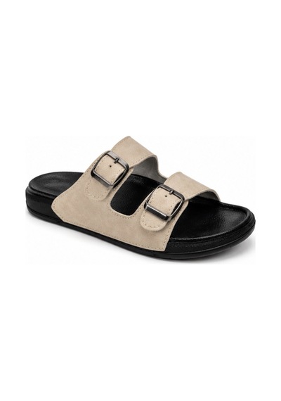 N Napa Shoe Pld.5002e.bej Terlik Napa Shoe Erkek Çift Tokalı Günlük Comfort Terlik Bej
