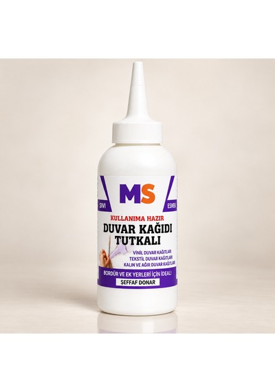 Duvar Kağıdı Tutkalı 150 Gr Şeffaf Hazır Ovalit Sıvı Donan Güçlü Bordür Vinil Tekstil Yapıştırıcısı