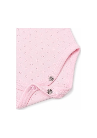 H&c Coolboy H&c %100 Pamuk Nokta Desenli Jakarlı Kolsuz Bebek Body Zıbın Pembe