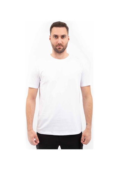 Outdoor T-shirt Günlük Pamuklu Basic Erkek Basetı03 Beyaz
