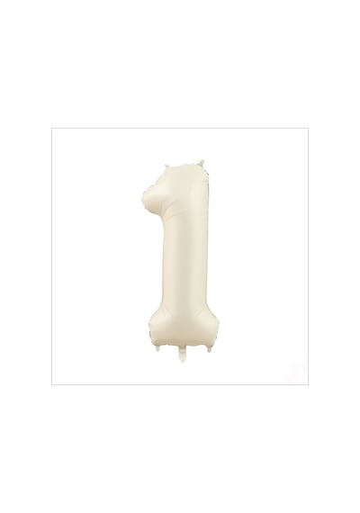 1 Yaş Rakam Krem Folyo Balon   76 CM