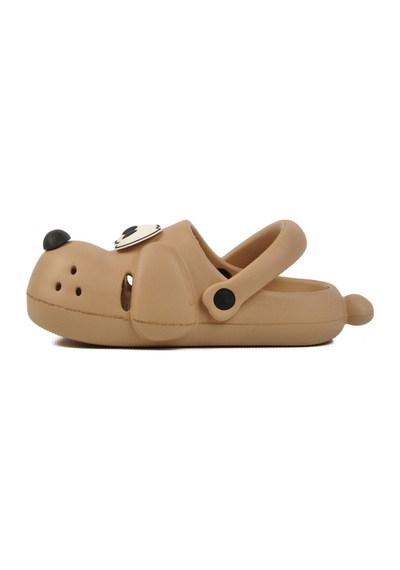 Ayakmod Bej Unisex Çocuk Sabo Terlik Doggy P Bej
