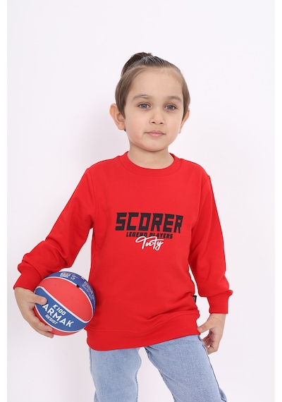 Toontoy Kids Toontoy Erkek Çocuk Relax Fit Bisiklet Yaka Baskılı Sweatshirt - 2 İplik Kırmızı Toontoy Kids Toontoy Erkek Çocuk Relax Fit Bisiklet Yaka Baskılı Sweatshirt - 2 İplik Kırmızı