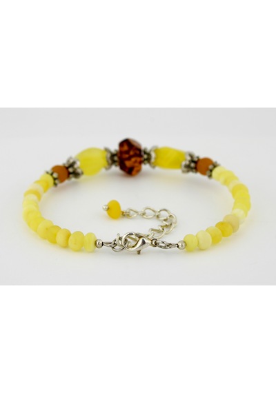 Kehribar Bayan Bileklik Özel Tasarım Ambergold Blk23-66 Çok Renkli