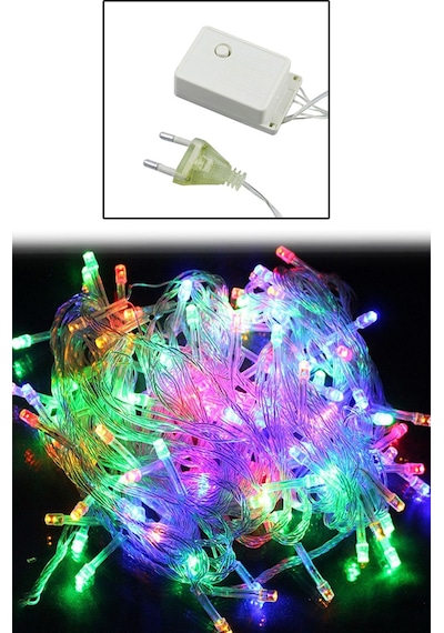 Roichil 10 Metre 100 Ledli 8 Fonksiyonlu Karışık Renkli Rgb Led Lamba