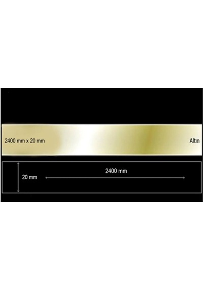 Dekoratif Aynalı Pleksi Şerit Süs Gümüş 20 Mm X 2400 Mm Mobilya