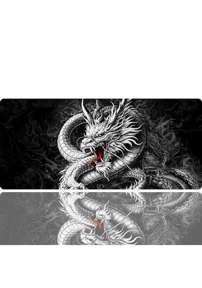 90x40 Cm Ejderha Desenli Oyuncu Gaming Mouse Pad Kaymaz Kauçuk Taban Fare Altlığı Xxl Mousepad Drake Serisi 002