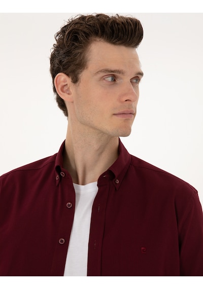 Pierre Cardin Erkek Bordo Gömlek Desenli 50316736-vr014 Bordo