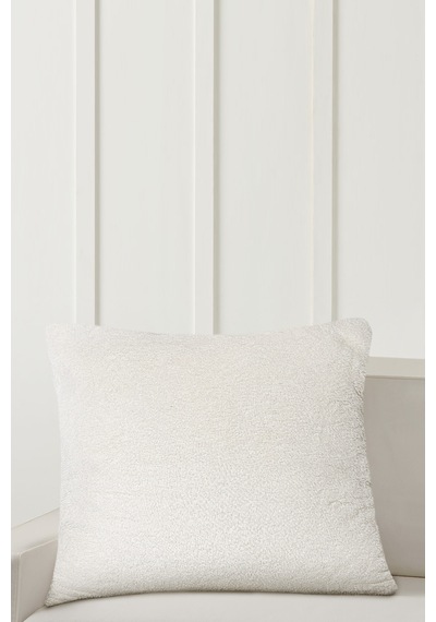 Koza Home Piuma Krem Düz Peluş Yastık 50x50 5044