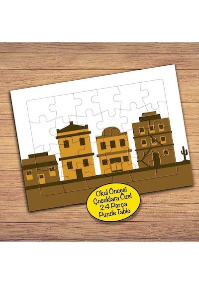 Sıra Taş Binalar Mimari Çocuklara Özel Puzzle Yapboz Tablo-250pz