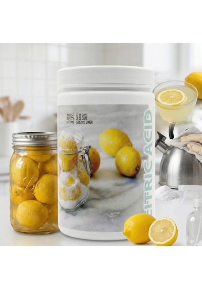 Limon Tuzu Sitrik Asit Medium 200 Gr Turşu, Salamura, Reçel Ve İçecekler İçin Asitlik Düzenleyici