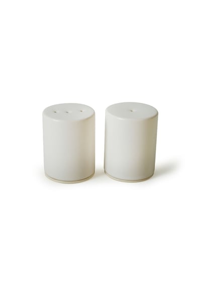Keramika Mat Beyaz Stackable Tuzluk / Biberlik 6 Cm Beyaz